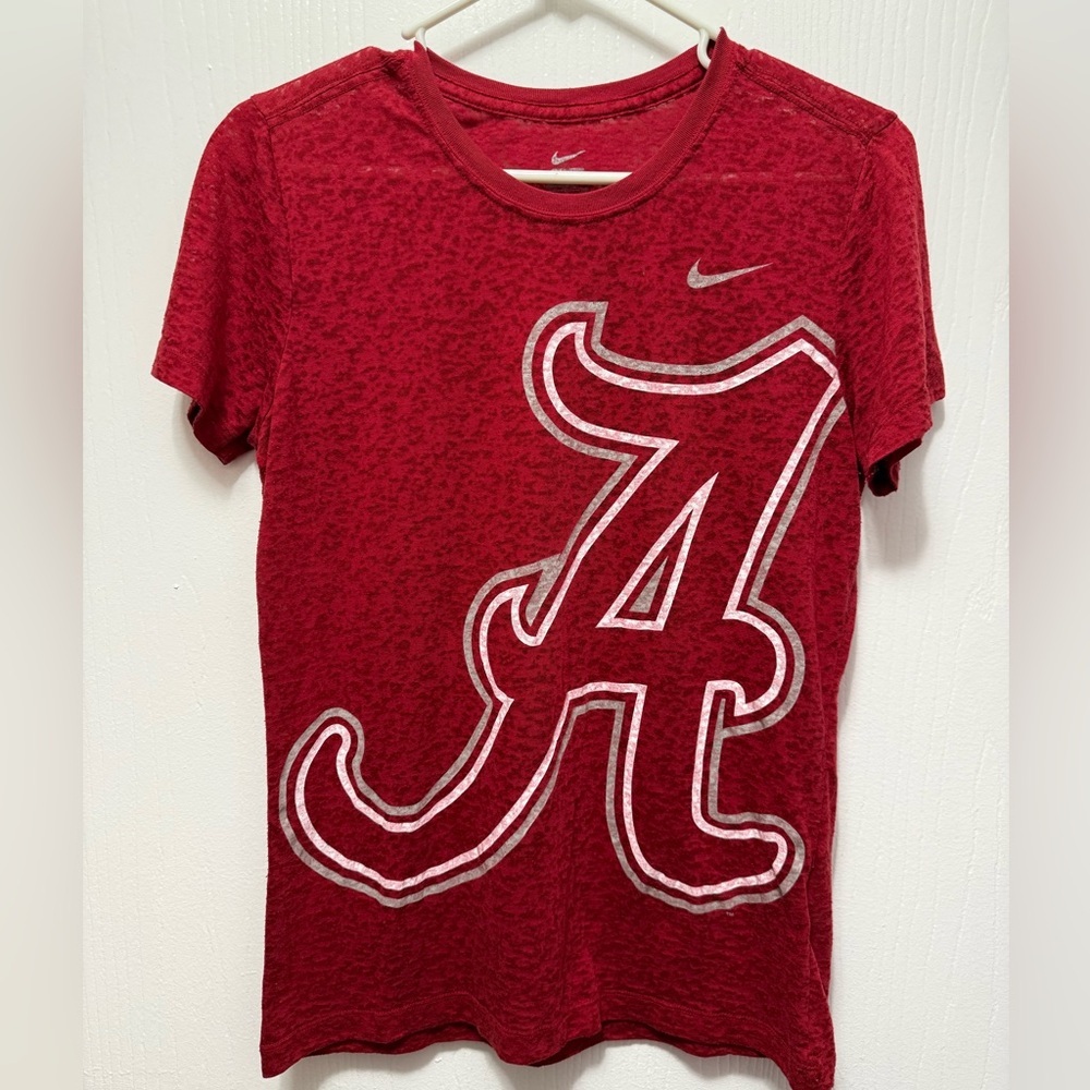 Nike Crimson Red Alabama Script A Tee Size Large
